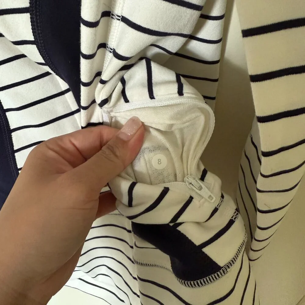 Lululemon In Stride Jacket In Quiet Stripe White US 8​​​